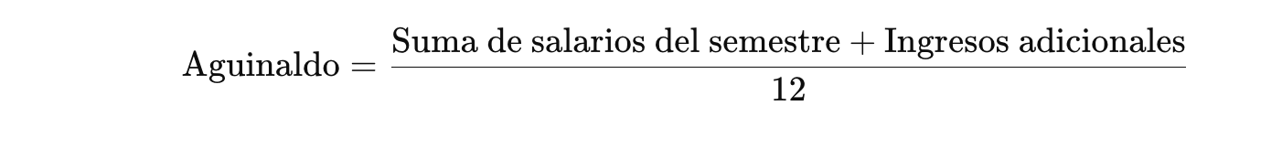formula aguinaldo uruguay